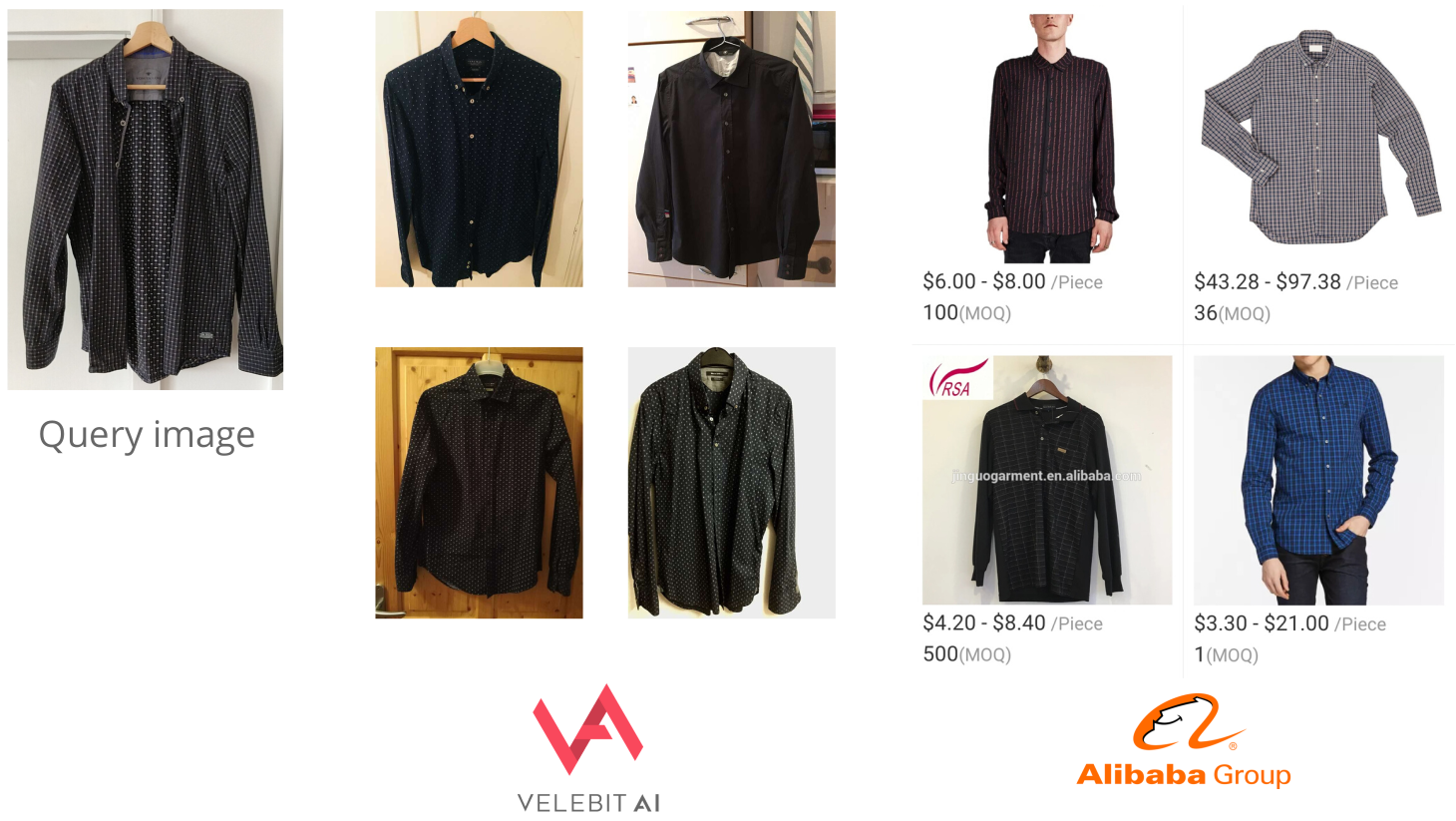 Difference in top results between our specialized model and the general model Alibaba offers.