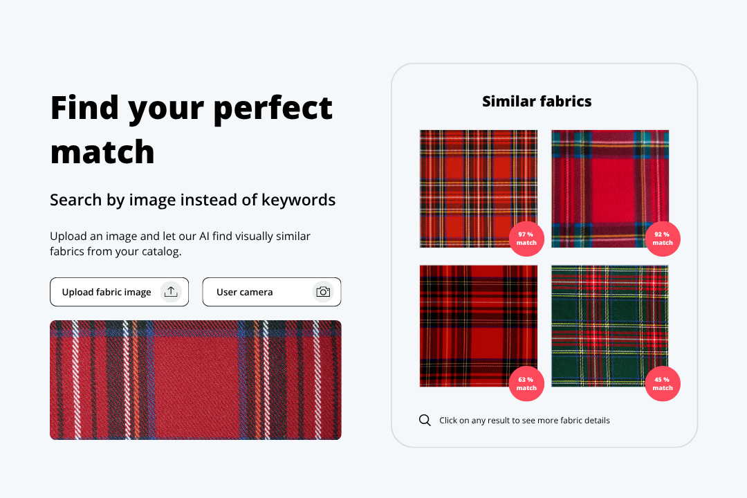 Improve textile catalog search with Visual Search for fabrics and designs